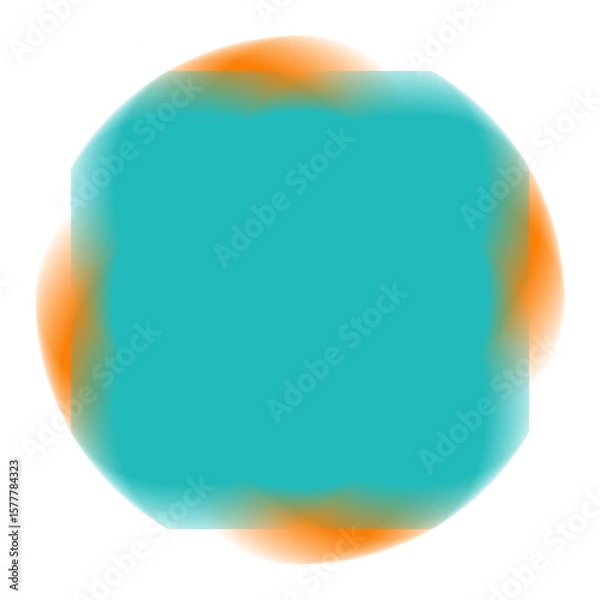 Fototapeta Abstract geometric design with vibrant red orange and teal colors