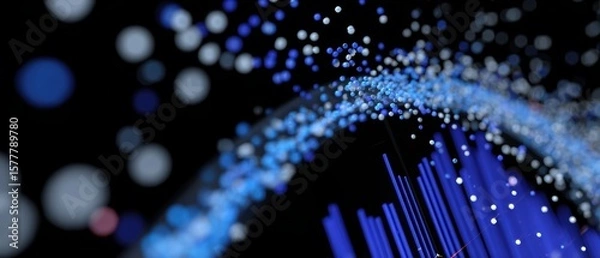 Fototapeta Abstract visualization of data analysis and charts, scientific method