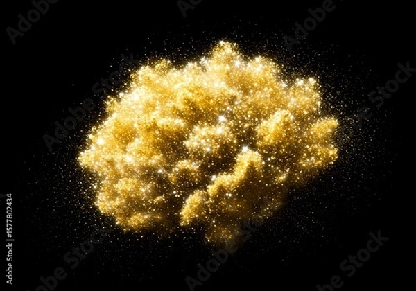 Obraz Golden Glitter Explosion Sparkling Background