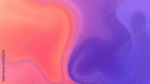 Fototapeta Vibrant abstract background with smooth flowing curves in orange, blue, and purple gradients. The fluid design creates a modern, futuristic, and visually soothing composition.