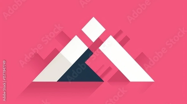 Fototapeta Abstract Pink and Red Cross Mark with Brush Strokes on a Dark Background