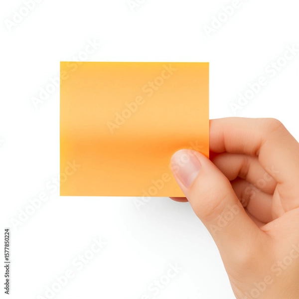 Obraz hand holding a blank paper