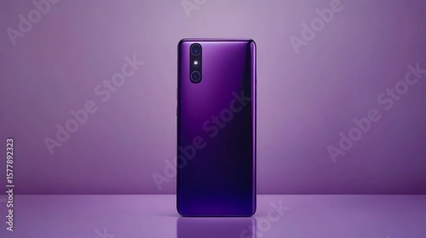 Obraz Purple Smartphone Back Studio Shot Product Photography