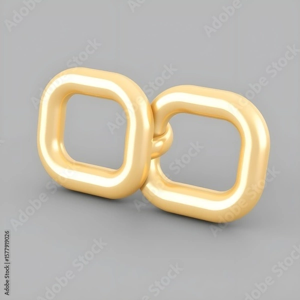 Obraz 3d render of a gold sign on a green background
