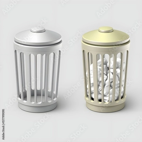 Obraz metal trash can
