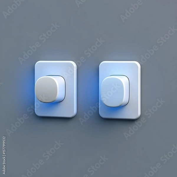 Obraz light switch on a wall
