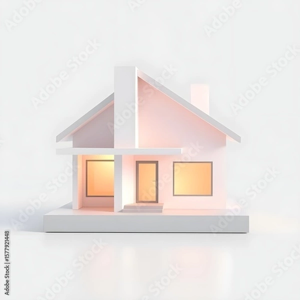 Obraz house on a white background