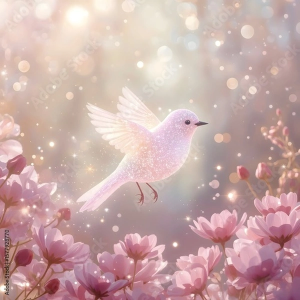 Fototapeta 꽃과 새