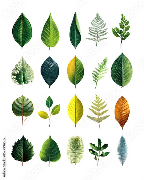 Fototapeta set of leaves