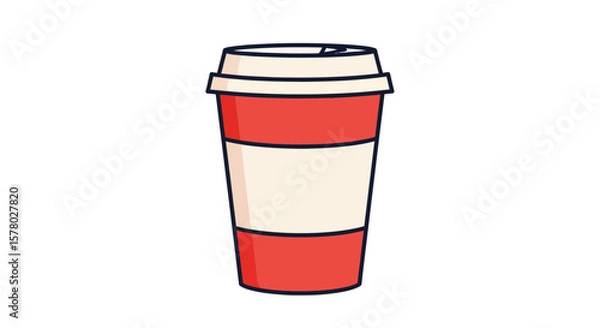 Fototapeta A Coffee Cup Illustration in a Cozy Environment