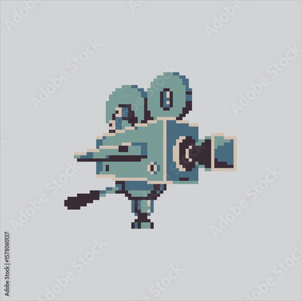 Fototapeta Pixel art illustration Photography Camera. Pixelated Camera Video. Photography video Camera Equipment Icon pixelated for the pixel art game
and icon for website and video game. old school retro.