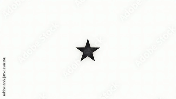 Fototapeta Minimalist Black Star Tattoo Design with Clean Sharp Edges – Small and Simple Style Suitable for Wrist or Ankle Placement, Vector Illustration on White Background