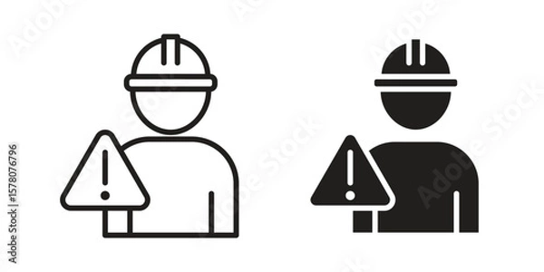 Fototapeta Construction risk icon vector design, perfect for website ui designs