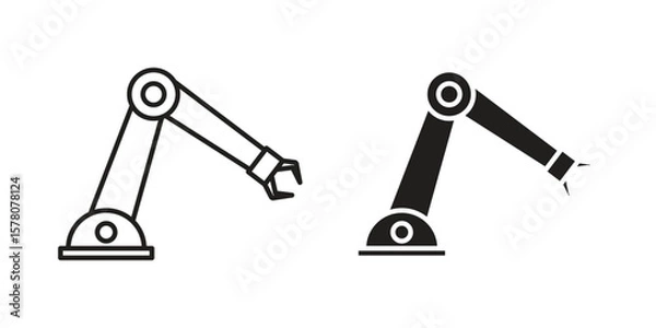 Fototapeta Industrial robot icon vector design, perfect for website ui designs