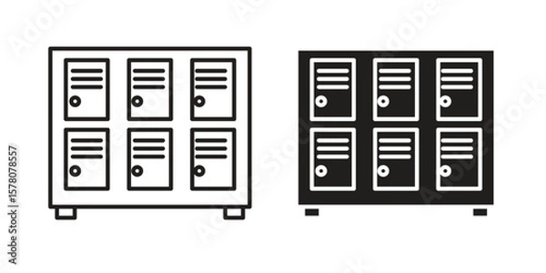 Fototapeta Lockers icon vector design, perfect for website ui designs