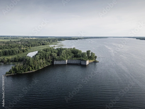 Fototapeta Fort Montgomery can be seen along the shores of Lake Champlain, Rouses Point.
