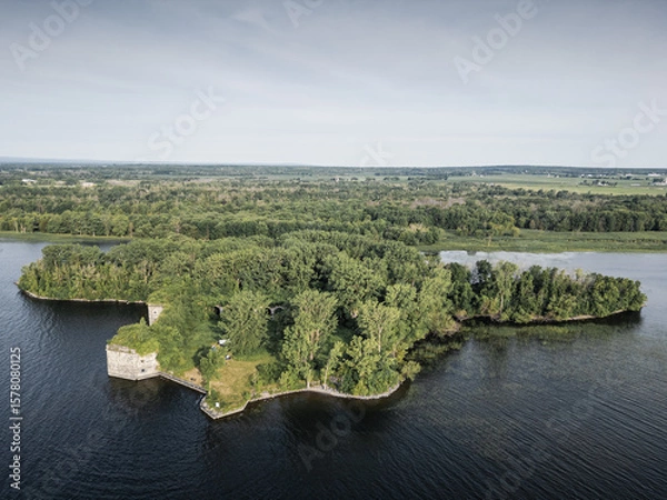 Fototapeta Fort Montgomery can be seen along the shores of Lake Champlain, Rouses Point.