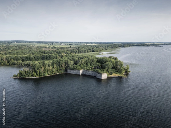 Fototapeta Fort Montgomery can be seen along the shores of Lake Champlain, Rouses Point.