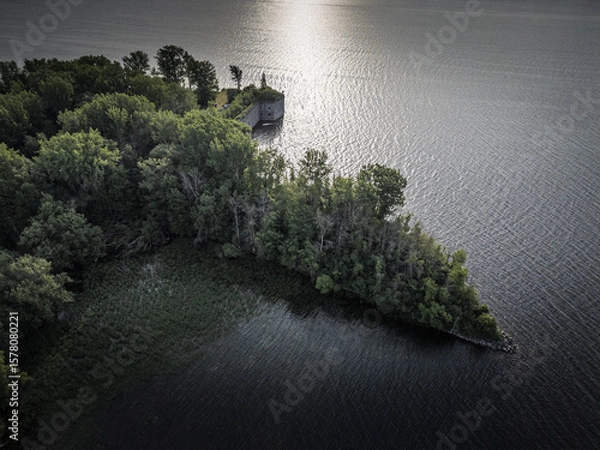 Fototapeta Fort Montgomery can be seen along the shores of Lake Champlain, Rouses Point.