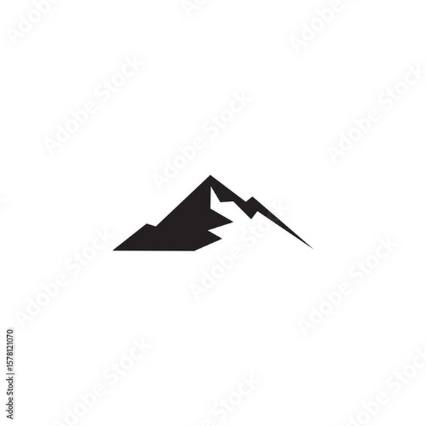 Obraz Mountain and forest vector template climber simple logo idea