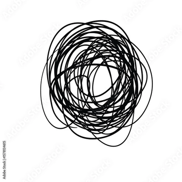 Fototapeta Hand-drawn scribble line