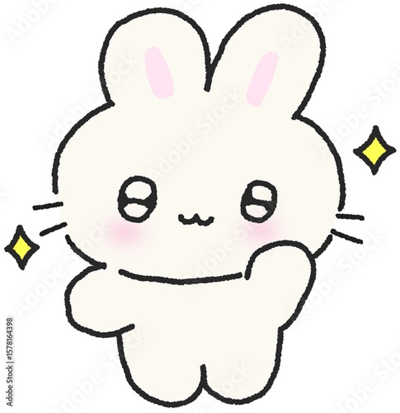 Obraz 토끼 캐릭터 스티커 이모티콘