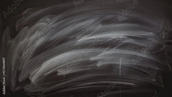 Fototapeta Distressed blackboard surface with residual chalk traces for abstract background