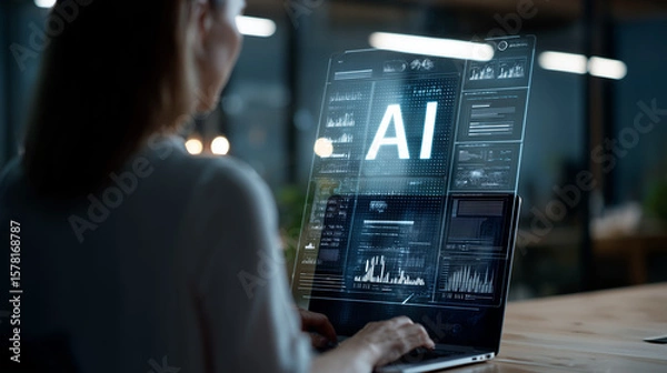 Obraz Data, analytics, graphs, analysis, statistical, business, AI Agent,AI Agents,AI,generative AI,marketing, data, data, scientis