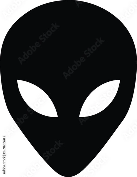 Fototapeta Alien Head Silhouette icon