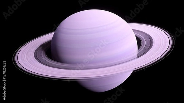 Obraz Cosmic sphere and rings visual in space