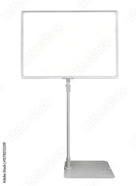 Obraz Supermarket price tag holder board template. Blank pop display stand isolated