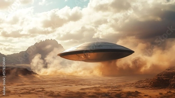 Obraz Desert ufo landing