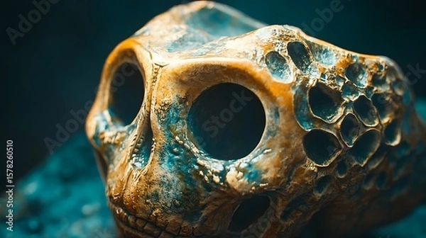 Obraz Detailed skull structure with surface textures