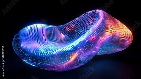 Fototapeta Abstract glowing digital form