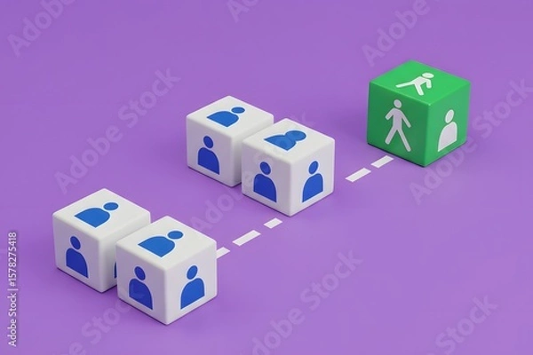 Obraz Take the first step and cross the line. Initiative and risk-taking. Bold move toward personal goals, professional ambitions, or life-changing decisions.