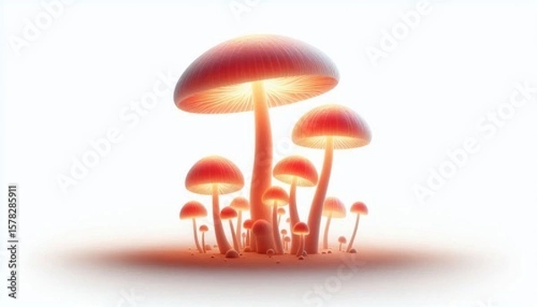 Obraz Glowing Mushroom Isolated