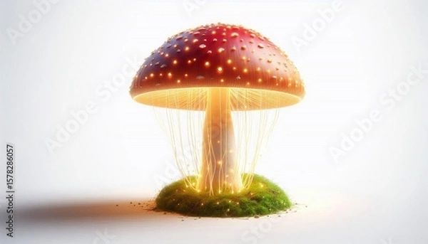 Obraz Glowing Mushroom Isolated