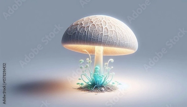 Obraz Glowing Mushroom Isolated