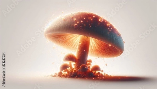Obraz Glowing Mushroom Isolated