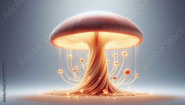 Obraz Glowing Mushroom Isolated