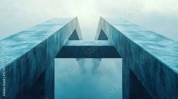 Obraz impossible geometry bridge over abyss
