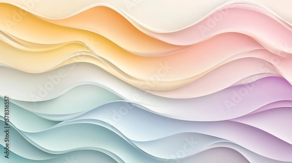 Obraz Abstract pastel wavy background