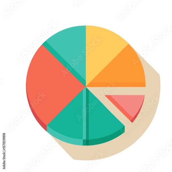 Fototapeta Pie Chart Vector Graphic Data Visualization Business Diagram