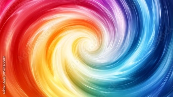 Obraz Abstract rainbow swirl background