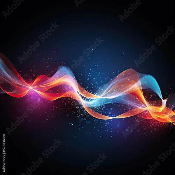 Obraz Abstract light trace vector sparks