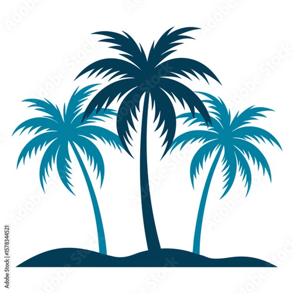 Fototapeta palm trees on the beach