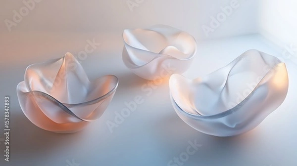 Obraz Abstract translucent bowls