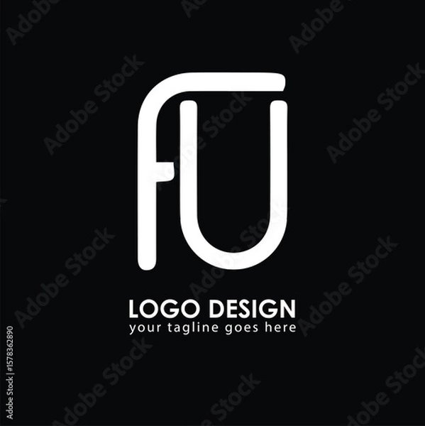 Obraz FU FU Logo Design, Creative Minimal Letter FU FU Monogram