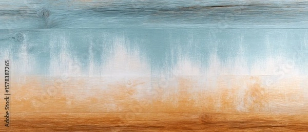 Fototapeta Wood texture of blue and brown wooden planks creates a rustic and coastal background surface