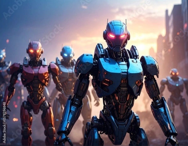 Fototapeta 人型ロボット　怖い